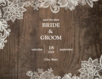A save the date vintage brown gray design for Events