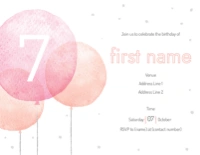 A birthday party kid birthday white pink design for Theme