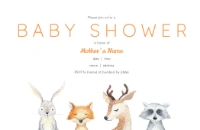 A shower woodland animal shower cream orange design for Animals