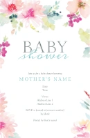 A floral baby shower flowers white cream design for Baby Shower