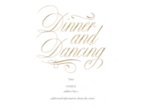 A gold dinner and dancing black brown design for Traditional & Classic