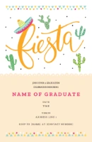 A fiesta grad party sombrero cream white design for Graduation