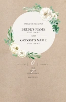 A botanicals flower cream white design for General Party