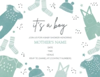 A baby boy clothes illustrations gray white design for Type