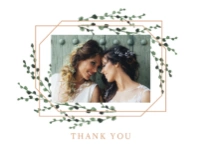 A wedding photo thank you 1 photos pink gray design for Wedding with 1 uploads