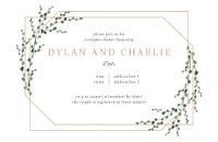 A greenery white and gold pink gray design for Wedding