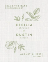 A sustainability save the date white design for Floral