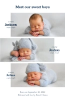 A babies multiphoto white design for Traditional & Classic with 3 uploads