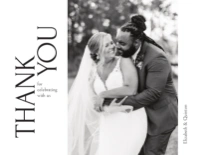 A wedding thank you black and white white gray design for Wedding with 1 uploads