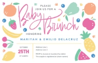 A bold baby brunch pink gray design for Theme