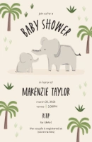 A baby shower safari cream design for Type