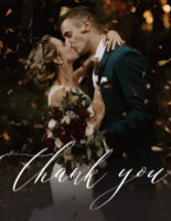 A elegant thank you wedding thank you black brown design for Wedding with 1 uploads