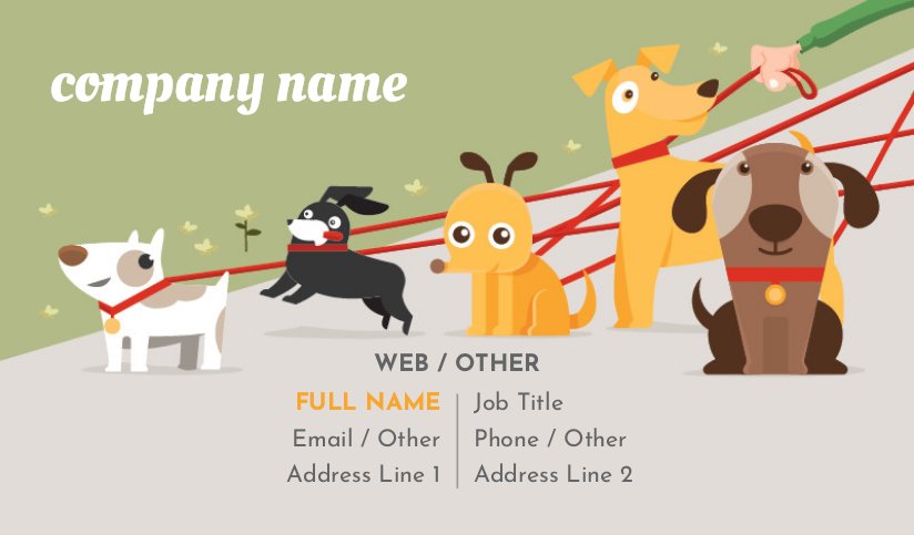 pet sitting business cards
