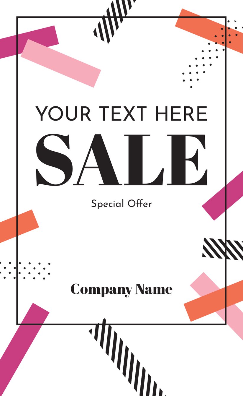 table top sale poster template