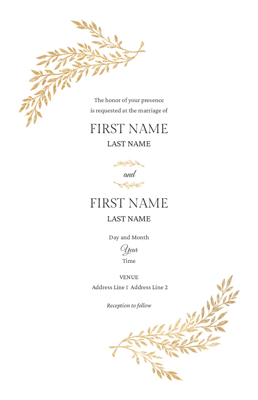 blank wedding invitation templates