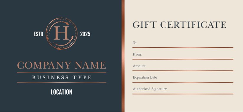 food gift certificate template