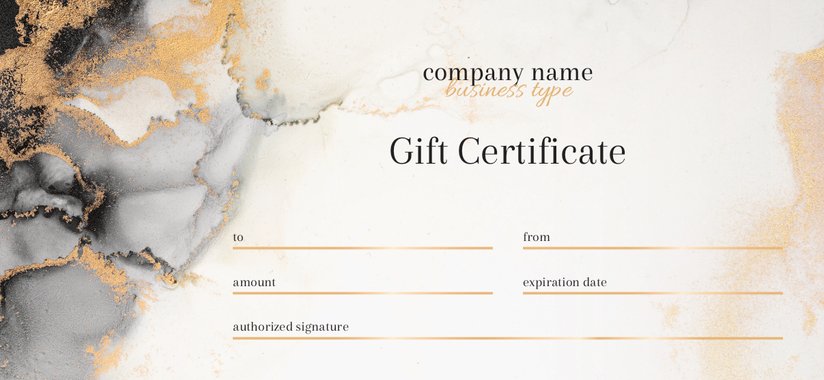 elegant gift certificate template