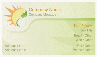 Design Preview for Design Gallery: Environmental & Energy Natural Textured Business Cards