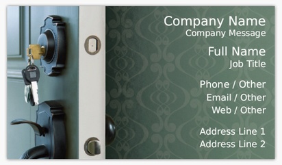 Design Preview for Locksmiths Standard Business Cards Templates, Standard (3.5" x 2")