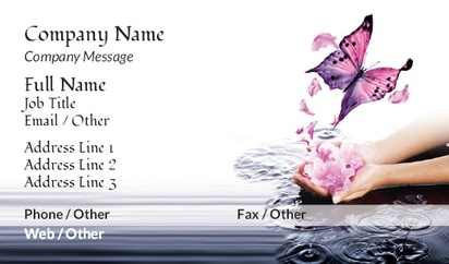 Design Preview for Design Gallery: Florals & Greenery Glossy Business Cards, Standard (3.5" x 2")
