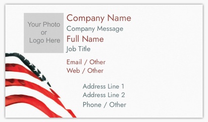 Design Preview for Patriotic & Military Standard Business Cards Templates, Standard (3.5" x 2")