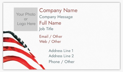 Design Preview for Design Gallery: Patriotic & Military Standard Visiting Cards