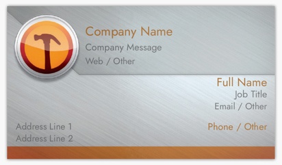 Design Preview for Plastering & Drywall Standard Business Cards Templates, Standard (3.5" x 2")