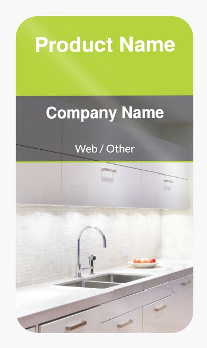 Design Preview for Design Gallery: Kitchen & Bathroom Remodelling Product Labels on Sheets, Rounded Rectangle 8.7 x 4.9 cm