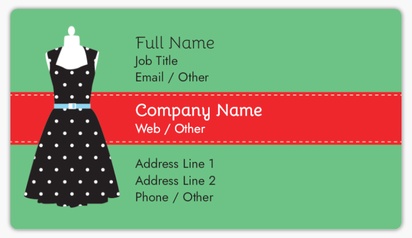 Design Preview for Design Gallery: clothing Business Card Stickers