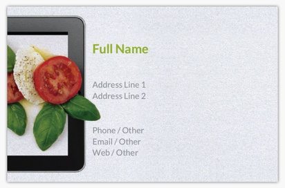 Design Preview for Design Gallery: Gourmet & Fine Food Pearl Business Cards