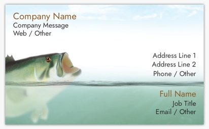 Design Preview for Design Gallery: Hunting & Fishing Standard Business Cards, Standard (91 x 55 mm)