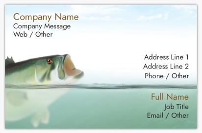 Design Preview for Design Gallery: Hunting & Fishing Textured Uncoated Business Cards