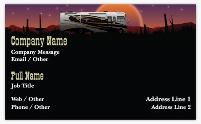 Design Preview for Design Gallery: Travel & Accommodation Standard Business Cards, Standard (91 x 55 mm)