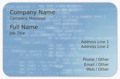 Design Preview for Design Gallery: Software Development Rounded Corner Business Cards, Rounded Standard (85 x 55 mm)