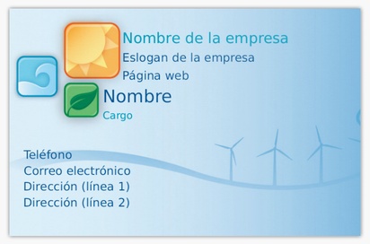 Vista previa del diseño de Galería de diseños de tarjetas de visita con acabado brillante para energía y medio ambiente