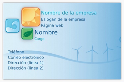 Vista previa del diseño de Galería de diseños de tarjetas de visita standard para energía y medio ambiente, Standard (85 x 55 mm)