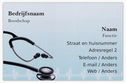 Voorvertoning ontwerp voor Ontwerpgalerij: Medische professionals Linnen visitekaartjes