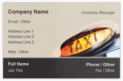 Design Preview for Design Gallery: Taxi Service Ultra-Thick Business Cards, Standard (85 x 55 mm)