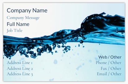 Design Preview for Design Gallery: Pool & Spa Care Textured Uncoated Business Cards
