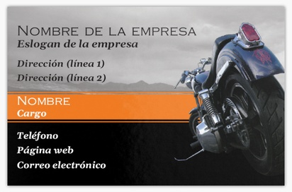 Vista previa del diseño de Galería de diseños de tarjetas de visita extragruesas para motos, Standard (85 x 55 mm)