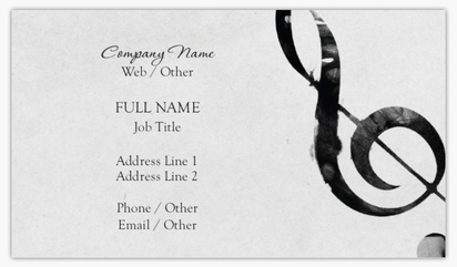 Design Preview for Design Gallery: Music Matte Visiting Cards, Standard (89 x 51 mm)