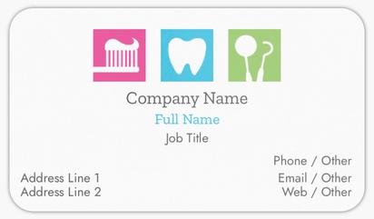 Design Preview for Dentistry Rounded Corner Business Cards Templates, Standard (3.5" x 2")