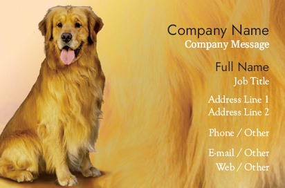 Förhandsgranskning av design för Designgalleri: Hunduppfödare Visitkort standard, Standard