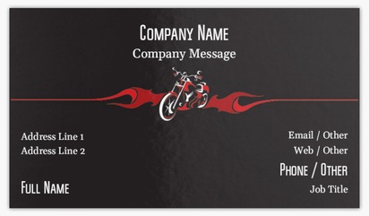 Design Preview for Design Gallery: Motorcycles Standard Visiting Cards