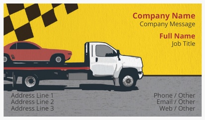A towing tow yellow gray design