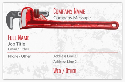 Design Preview for Design Gallery: Plumbing Metallic Business Cards