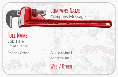 Design Preview for Design Gallery: Plumbing Rounded Corner Business Cards, Rounded Standard (85 x 55 mm)