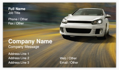 Design Preview for Design Gallery: Driving Schools Matte Visiting Cards, Standard (89 x 51 mm)