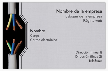 Vista previa del diseño de Galería de diseños de tarjetas con acabado lino para electricistas