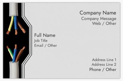 Design Preview for Design Gallery: Electricians Standard Business Cards, Standard (85 x 55 mm)